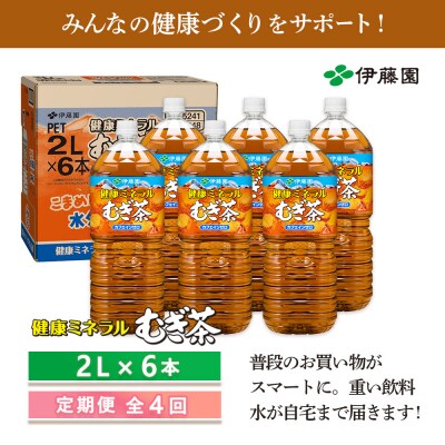 『定期便:全4回』健康ミネラルむぎ茶2L×6本【50000901】
