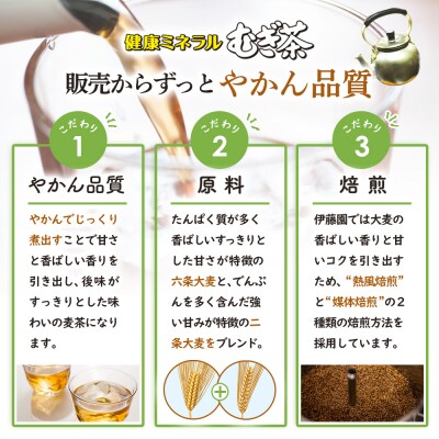 『定期便:全2回』健康ミネラルむぎ茶2L×6本×2箱【500016】
