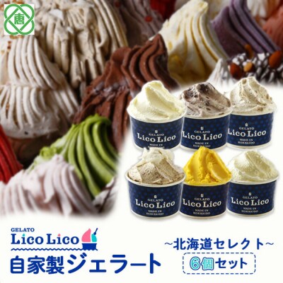 自家製ジェラート6個セット ~北海道セレクト~(ミルク/温泉ミルク/他4種)【60002702】