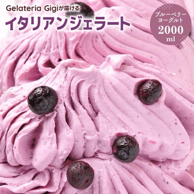 ジェラテリアGigiのイタリアンジェラート『ブルーベリーヨーグルト』2000ml【43002403】