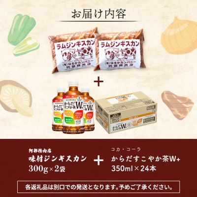 阿部精肉店のジンギスカン600gとからだすこやか茶のセット【C9900201】
