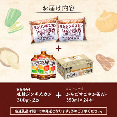 阿部精肉店のジンギスカン600gとからだすこやか茶のセット【C9900202】