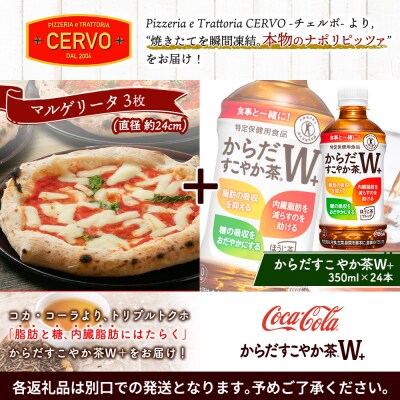 石窯ピッツァ3枚(マルゲリータ3枚)とからだすこやか茶のセット【C99009】