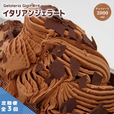 定期便全3回Gigiのイタリアンジェラート『チョコレート』2000ml【43005403】
