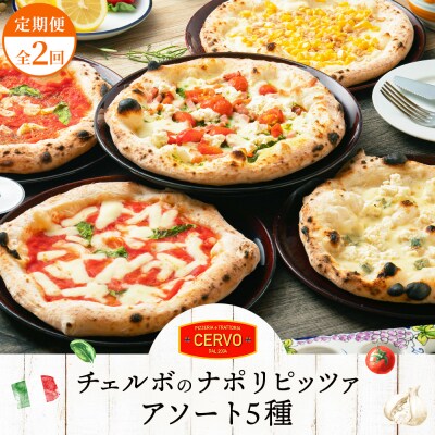 定期便:全2回北海道チェルボの石窯ピッツァ【アソート5種】【43008002】