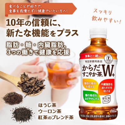 【定期便:5回(隔週発送)】からだすこやか茶W+ 350ml×24本【38004102】