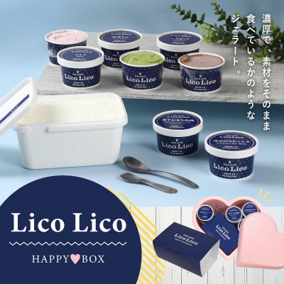 HAPPY BOX  LicoLicoジェラートミルク1L&8種×1個セット【56001101】