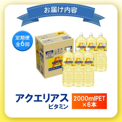 【定期便:全6回】アクエリアス ビタミン 2LPET×6本【38009001】