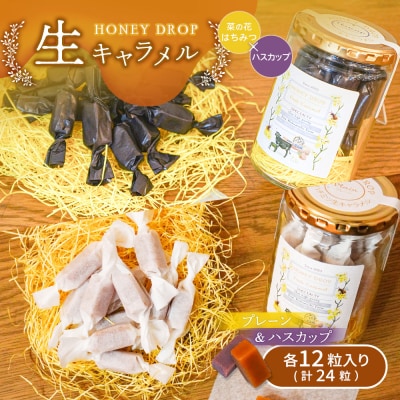 HONEY DROP 菜の花はちみつ生キャラメル(プレーン・ハスカップ)2ダース【75000301】