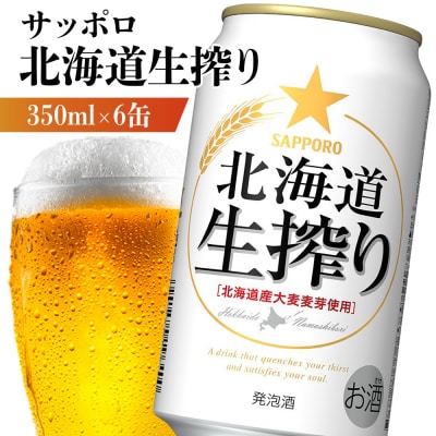 サッポロ 北海道生搾り 350ml×6缶【880139】