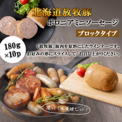 放牧豚ボロニアミニソーセージ 180g×10P【12010801】