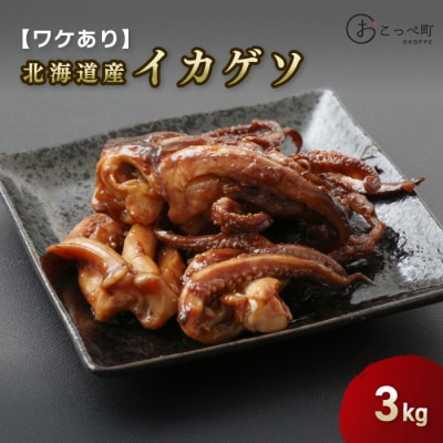 〔ワケあり〕北海道産　イカゲソ3.0kg【20007】