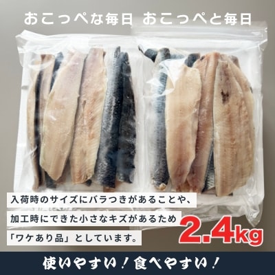 【ワケあり】特大 ”生冷” 春にしんフィレ2.4kg(オホーツク産・オス無塩)【20034】
