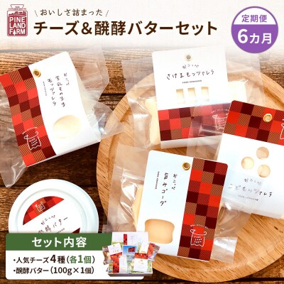 牧場直送便『おいしさ詰まったチーズ&醗酵バターBセット』6ヶ月定期便【1100601】