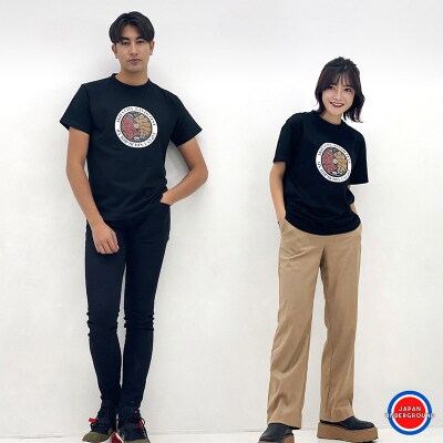 【Mサイズ】秋田市 マンホールTシャツ 黒|15_jug-010101ba