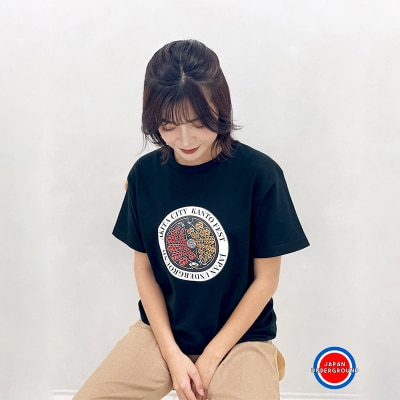 【Mサイズ】秋田市 マンホールTシャツ 黒|15_jug-010101ba