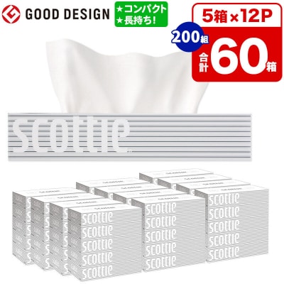 ティッシュ スコッティ ティシュー 5箱×12パック|15_nsc-051201