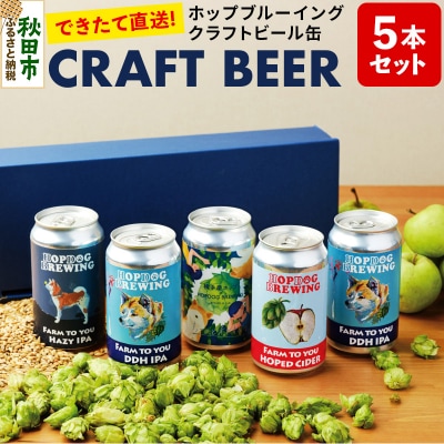 【できたて直送】クラフトビール缶 5本セット　ホップドッグブルーイング|15_hdb-010101