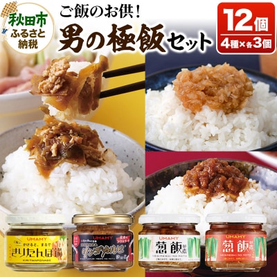 ご飯のお供!男の極飯 4種×3個 ＜12個セット＞【訳アリ】|15_njp-050101