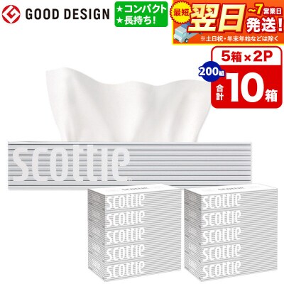 ティッシュ スコッティ ティシュー 5箱×2パック 秋田市オリジナル|15_nsc-050201