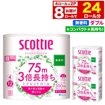 トイレットペーパー 3倍長持ち 8個 ダブル 秋田市オリジナル|15_nsc-100201db