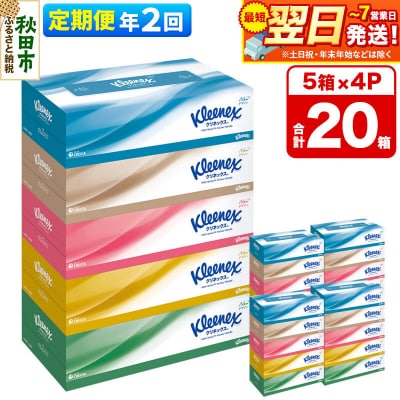 《2回定期便》クリネックス ティシュー 20箱 ティッシュ|15_nsc-030402