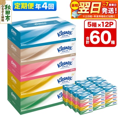 《4回定期便》クリネックス ティシュー 60箱 ティッシュ|15_nsc-031204