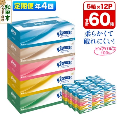 《4回定期便》クリネックス ティシュー 60箱 ティッシュ|15_nsc-031204