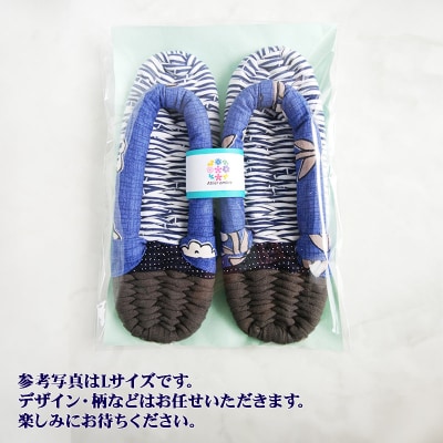 手作り布ぞうり M(23～24cm)寒色系|15_aob-010101b