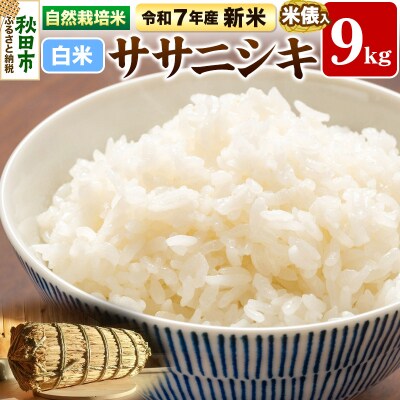 新米 受付 令和7年産 自然栽培米 ササニシキ 精米 9kg 俵入り|15_myn-3t0901h