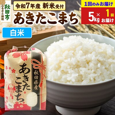 先行受付 あきたこまち5kg【1回のみお届け】 白米|15_kml-010501hs