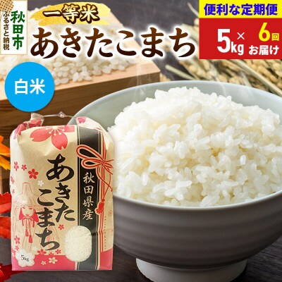 《定期便6ヶ月》あきたこまち 一等米5kg 白米|15_kml-010506hs
