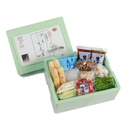 佐田商店のきりたんぽ鍋セット 2人前 秋田 手作りきりたんぽ4本入|15_sts-010201