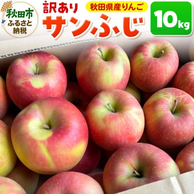 【訳あり】サンふじ 10kg りんご リンゴ 林檎【天抜き箱で発送】|15_azs-021001