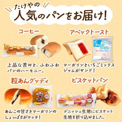 たけや製パン 秋田ふるさと満喫セット 10種(計10個) 菓子パン|15_tsp-010101