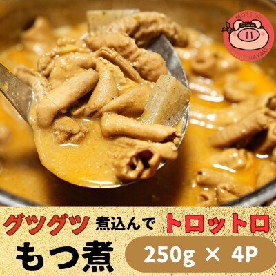 もつ煮 1kg 250g × 4P 総菜 おかず つまみ 豚肉|15_mms-110201