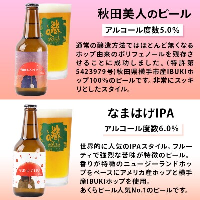 【定期便4ヶ月】秋田あくらビール国際審査会受賞ビール5種×6本セット|15_nhn-040104