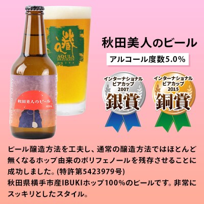 【定期便11ヶ月】秋田あくらビール 秋田美人のビール 6本セット|15_nhn-050111