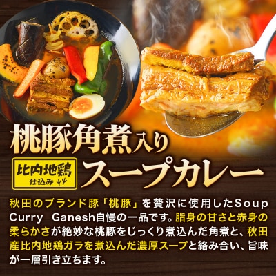 桃豚角煮スープカレーレンジパウチ 1人前(300g)×2個|15_scg-100201