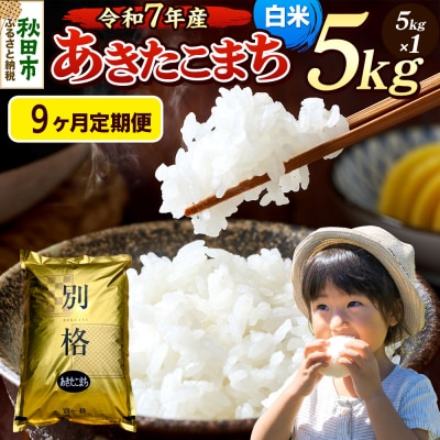 《令和7年産》定期便9ヶ月 あきたこまち 5kg 白米|15_mge-010509h