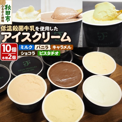 秋田市産 鈴木牛乳の低温殺菌牛乳を使用したアイスクリーム 10個|15_pdf-061001