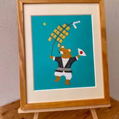 貼り絵作家sanemi 貼り絵原画販売(額装インチサイズ)|15_olt-030101