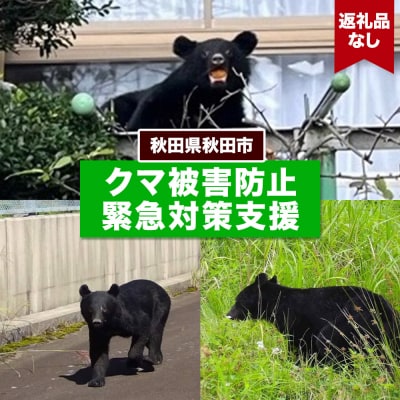【返礼品なし】秋田県秋田市 クマ被害防止緊急対策支援|15_asy-050101 | ふるさと納税のお礼品