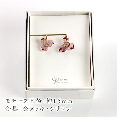 flowerイヤリング 【ライトパープル】 |15_shc-220101