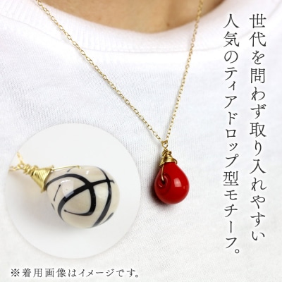 しずくネックレス 【ベージュmix】|15_shc-110101d