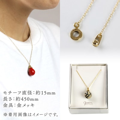 しずくネックレス 【ベージュmix】|15_shc-110101d