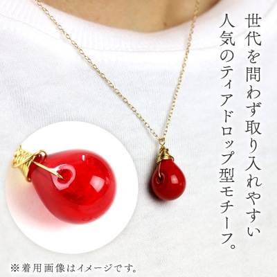 しずくネックレス 【クリアオレンジ】|15_shc-110101i