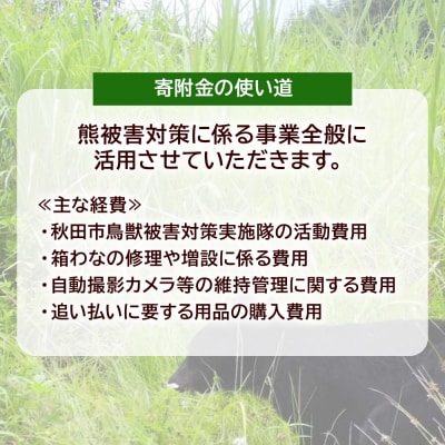 【返礼品なし】秋田県秋田市 クマ被害防止緊急対策支援 5,000円|15_asy-050501