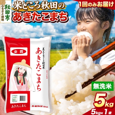 あきたこまち【無洗米】秋田県産 5kg 5kg×1袋|15_zna-010501m