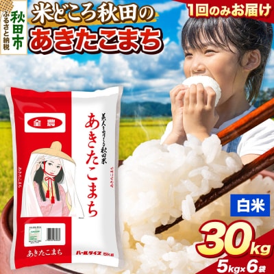 あきたこまち【白米】秋田県産 30kg(5kg×6袋)|15_zna-013001h